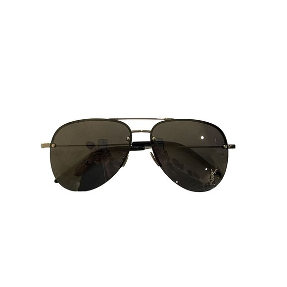 YSL Saint Laurent Classic 11 Monochromatic Sunglasses in Gold - Picture 1 of 5